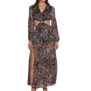 RAGA Rain Forest Cut Out Maxi Dress NWT